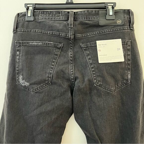 AG Tellis Deconstructed Modern Slim Fit Jeans with Stretch in Black Wash, 29 NWT - Picture 11 of 14